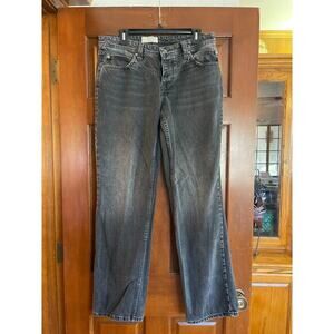 WE THE FREE BURNOUT BLACK STRAIGHT LEG BUTTON FLY JEANS SIZE 30